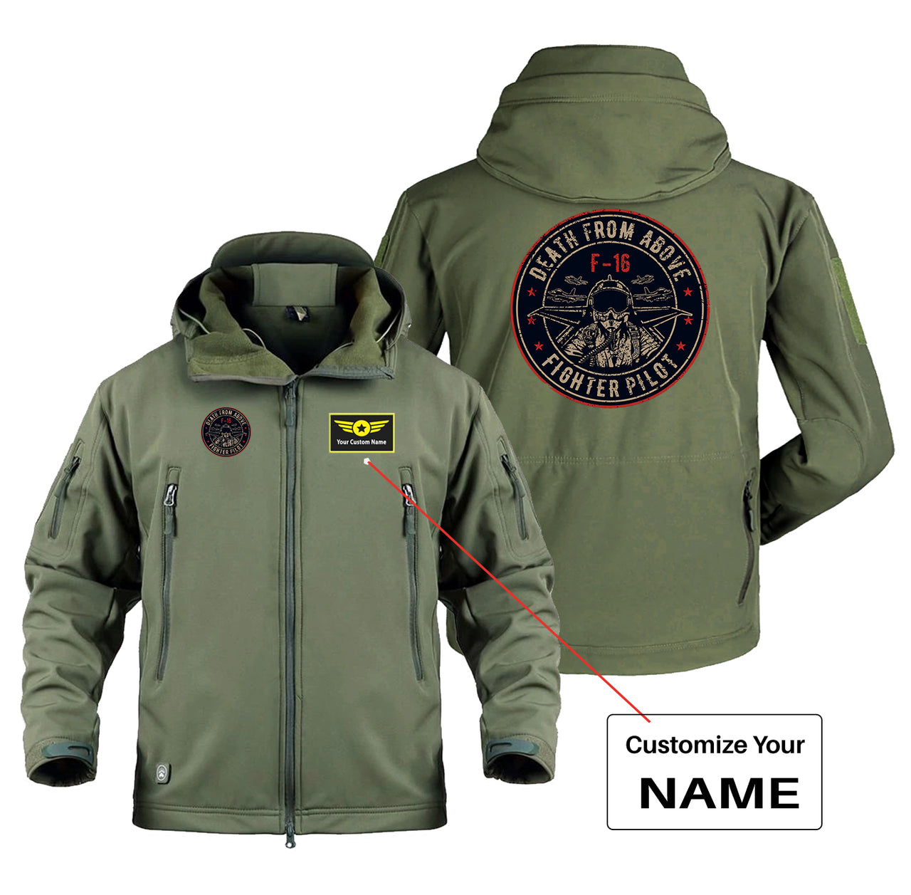Fighter Jet 16 - Death From Above Designed Military Jackets (Customizable)