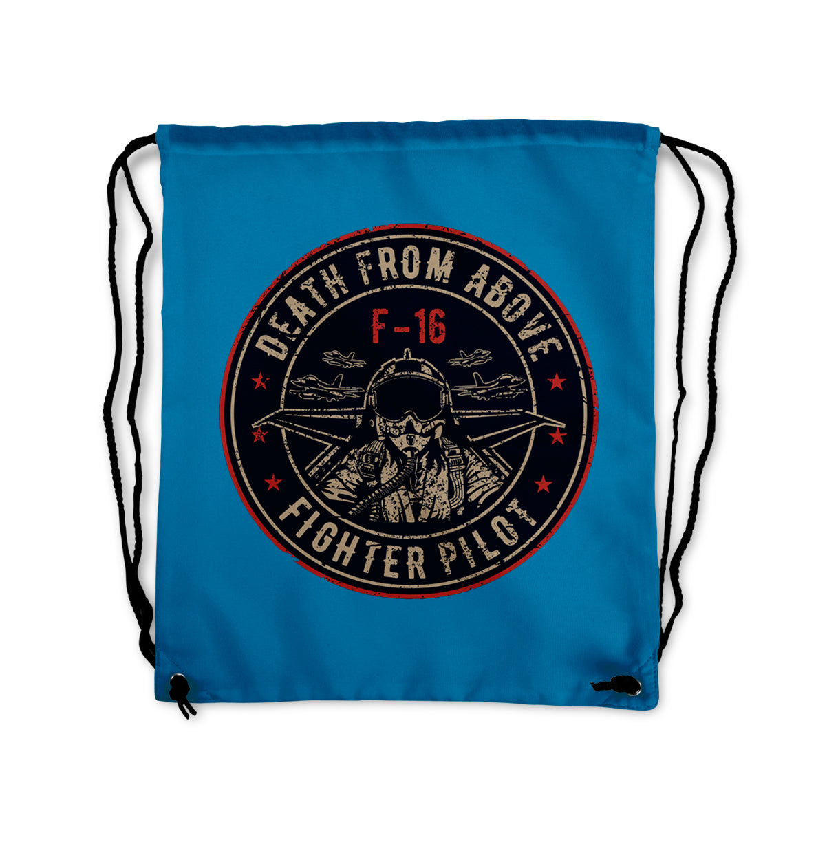 Fighter Jet 16 - Death From Above Designed Drawstring Bags