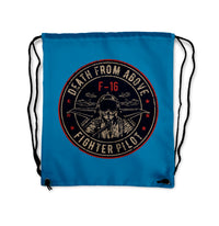 Thumbnail for Fighter Jet 16 - Death From Above Designed Drawstring Bags