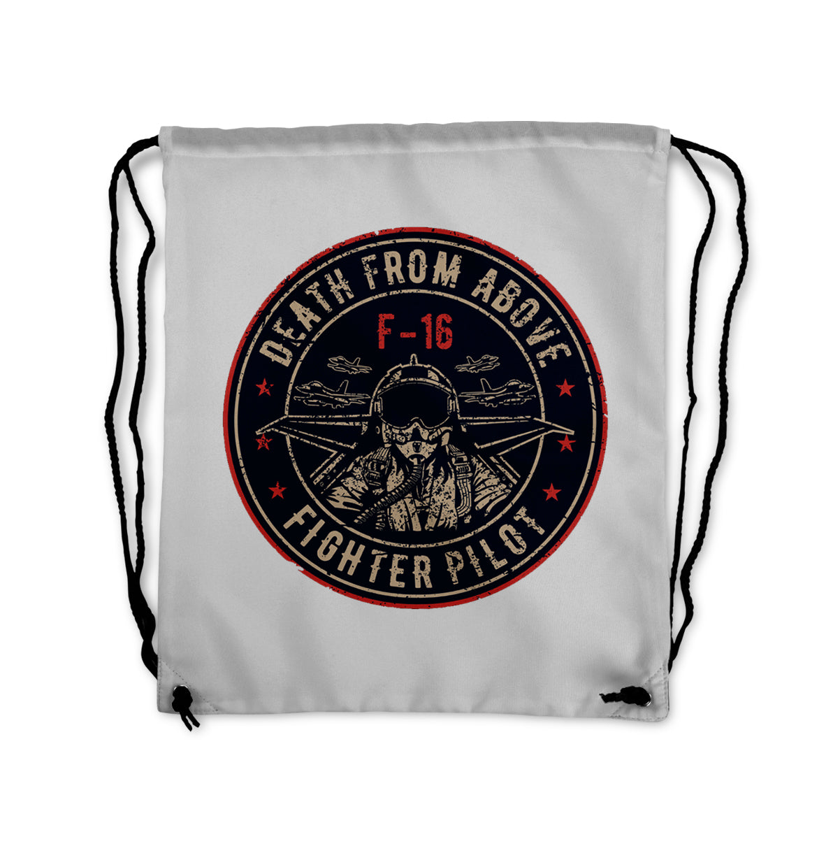 Fighter Jet 16 - Death From Above Designed Drawstring Bags