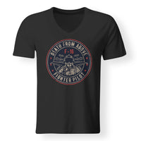 Thumbnail for Fighter Jet 16 - Death From Above Designed V-Neck T-Shirts