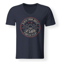 Thumbnail for Fighter Jet 16 - Death From Above Designed V-Neck T-Shirts