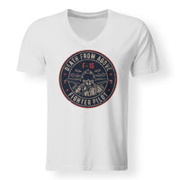 Thumbnail for Fighter Jet 16 - Death From Above Designed V-Neck T-Shirts