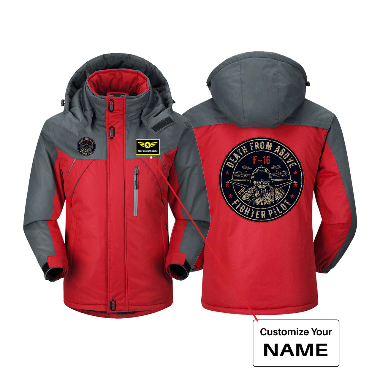 Fighter Jet 16 - Death From Above Designed Thick Winter Jackets