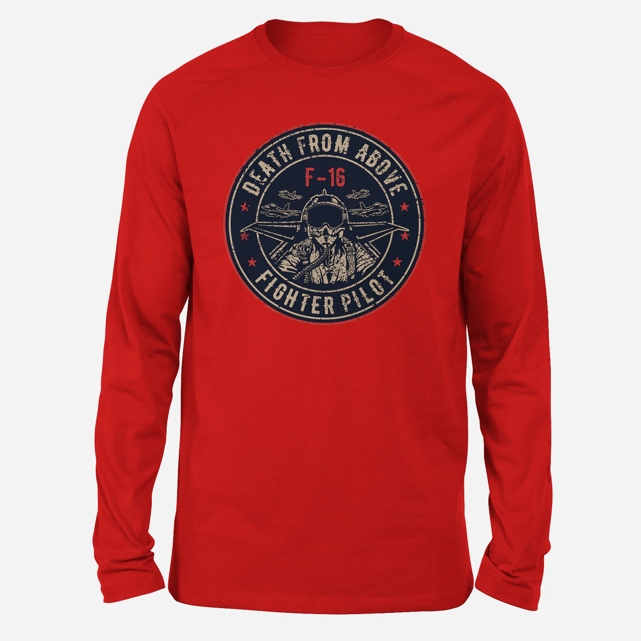 Fighter Jet 16 - Death From Above Designed Long-Sleeve T-Shirts