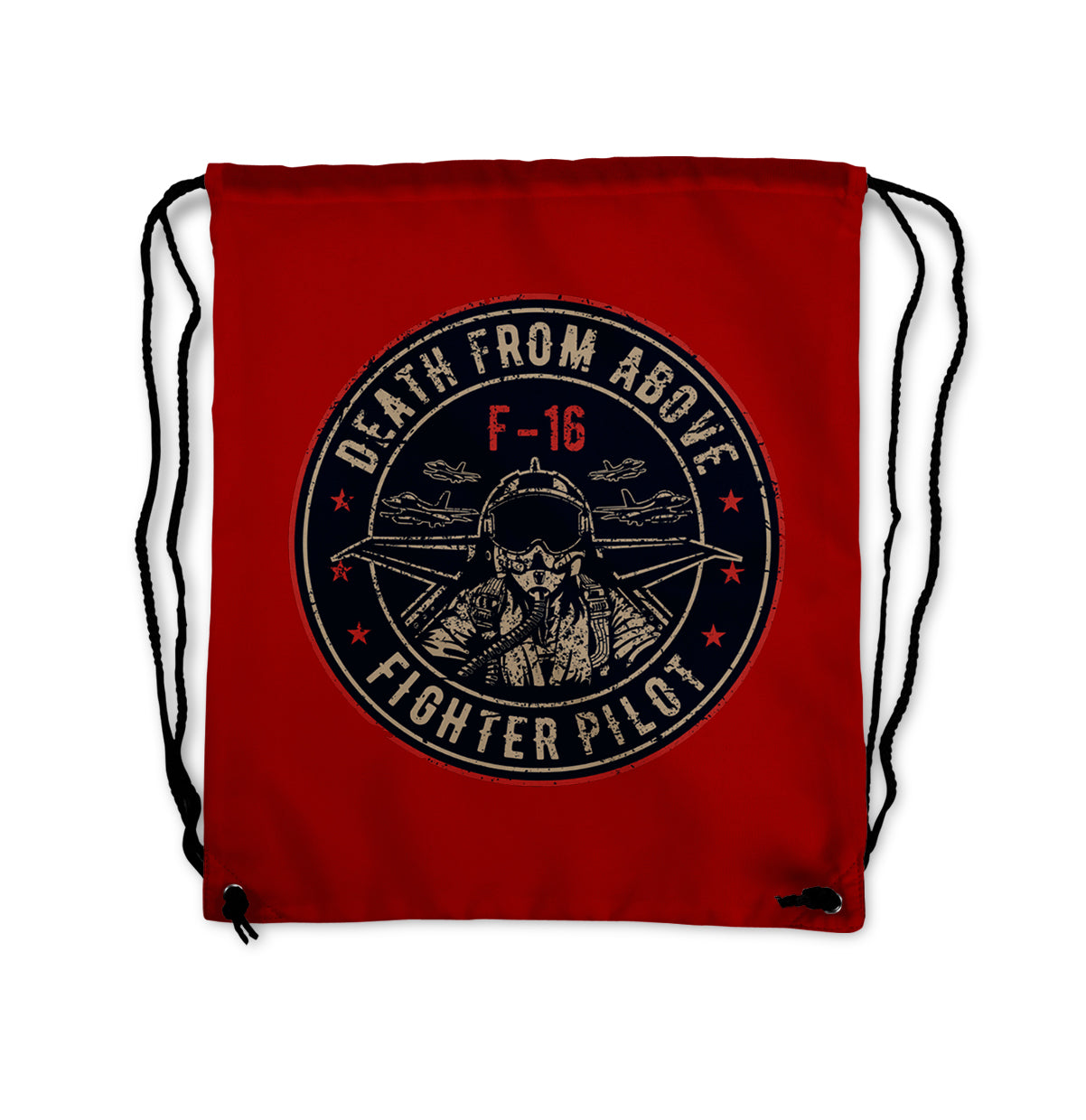Fighter Jet 16 - Death From Above Designed Drawstring Bags