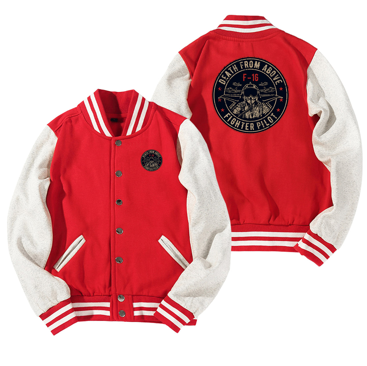 Fighter Jet 16 - Death From Above Designed Baseball Style Jackets