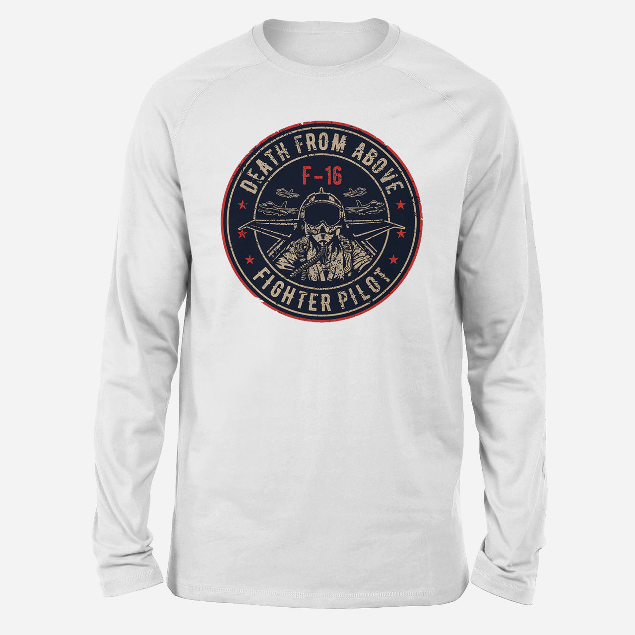 Fighter Jet 16 - Death From Above Designed Long-Sleeve T-Shirts