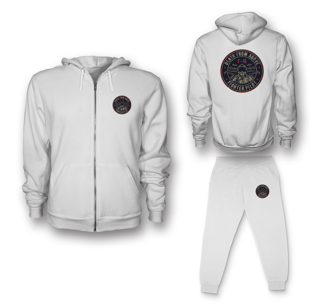 Fighter Jet 16 - Death From Above Designed Zipped Hoodies & Sweatpants Set