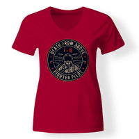 Thumbnail for Fighter Jet 16 - Death From Above Designed V-Neck T-Shirts