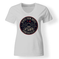 Thumbnail for Fighter Jet 16 - Death From Above Designed V-Neck T-Shirts