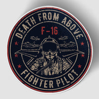 Thumbnail for Fighting Falcon F16 - Death From Above Designed Stickers