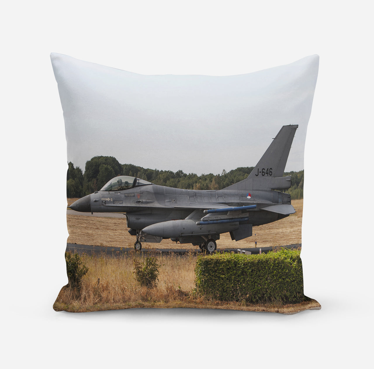 Fighting Falcon F16 From Side Designed Pillows