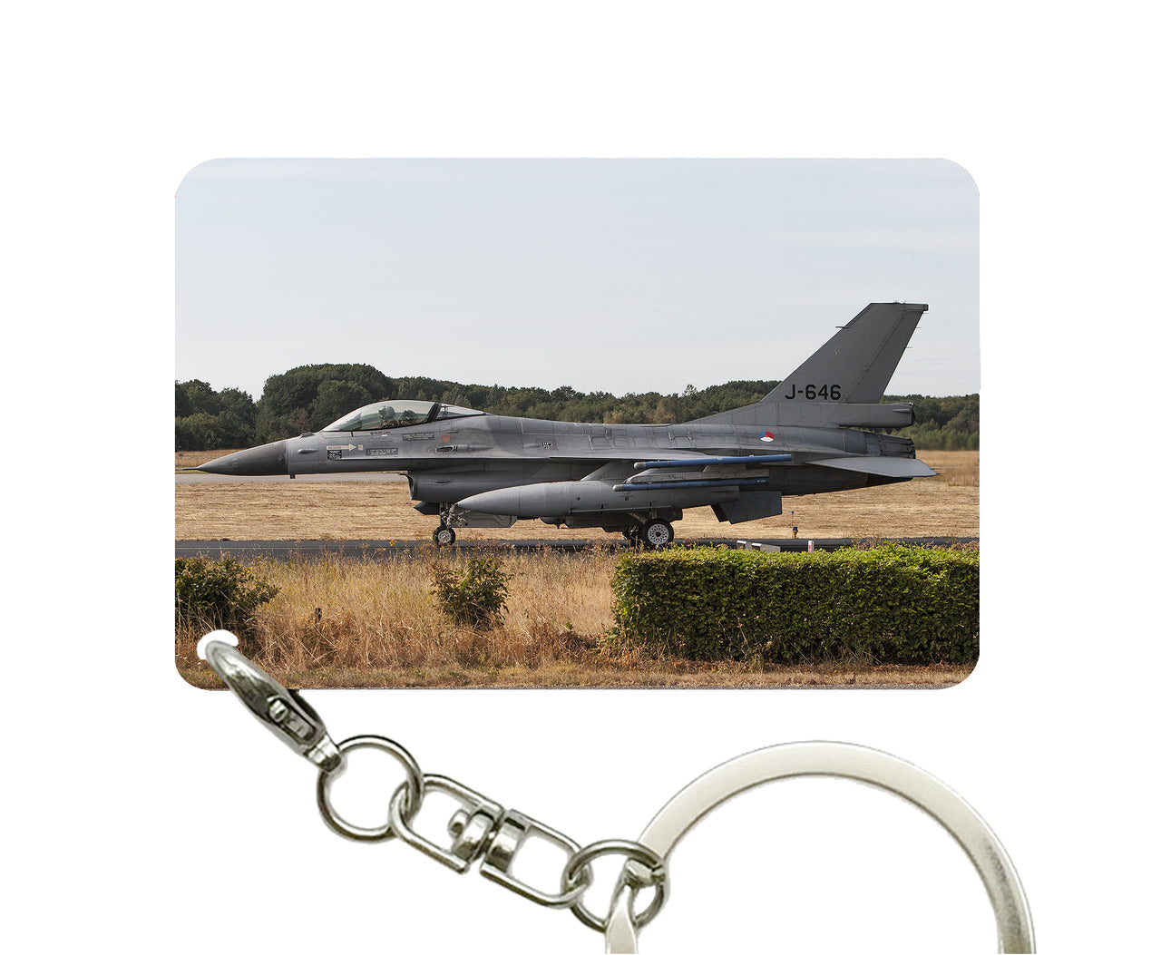 Fighting Falcon F16 From Side Designed Key Chains