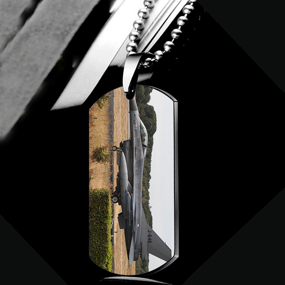 Fighter Jet 16 From Side Designed Metal Necklaces