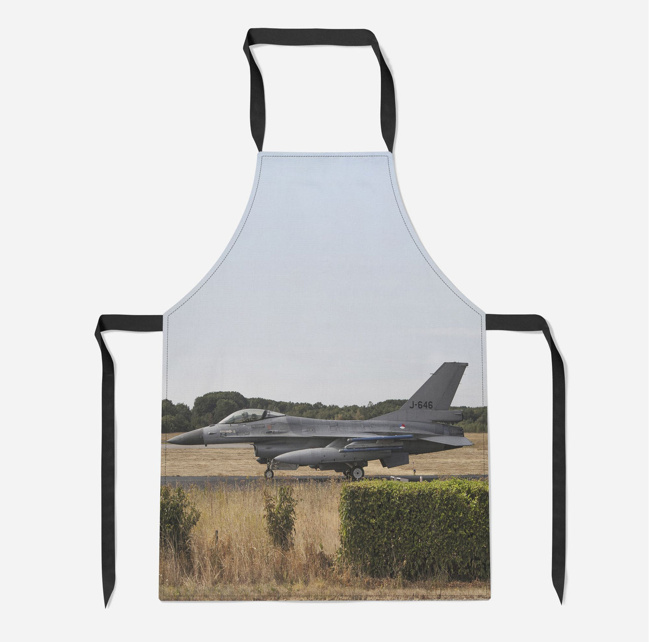 Fighting Falcon F16 From Side Designed Kitchen Aprons