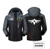 Thumbnail for Fighting Falcon F16 Silhouette Designed Thick Winter Jackets
