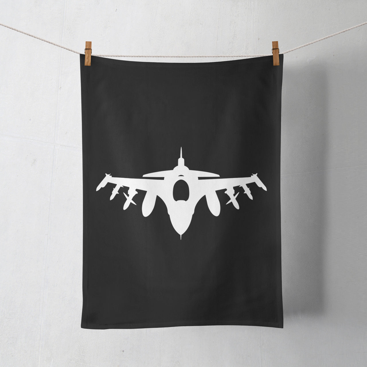 Fighting Falcon F16 Silhouette Designed Towels