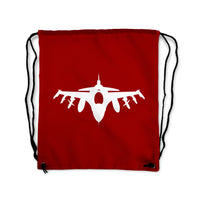 Thumbnail for Fighting Falcon F16 Silhouette Designed Drawstring Bags