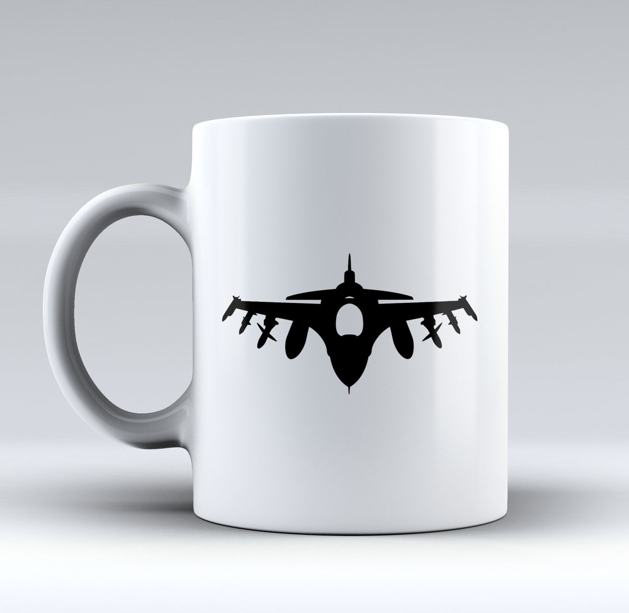 Fighting Falcon F16 Silhouette Designed Mugs