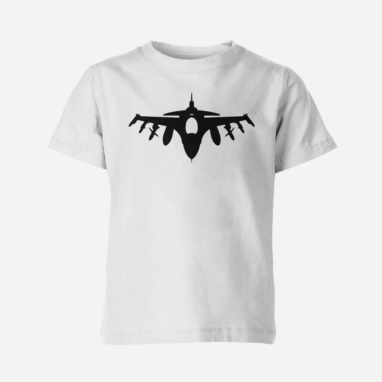 Fighting Falcon F16 Silhouette Designed Children T-Shirts