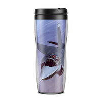 Thumbnail for Fighting Falcon F35 Captured in the Air Designed Travel Mugs