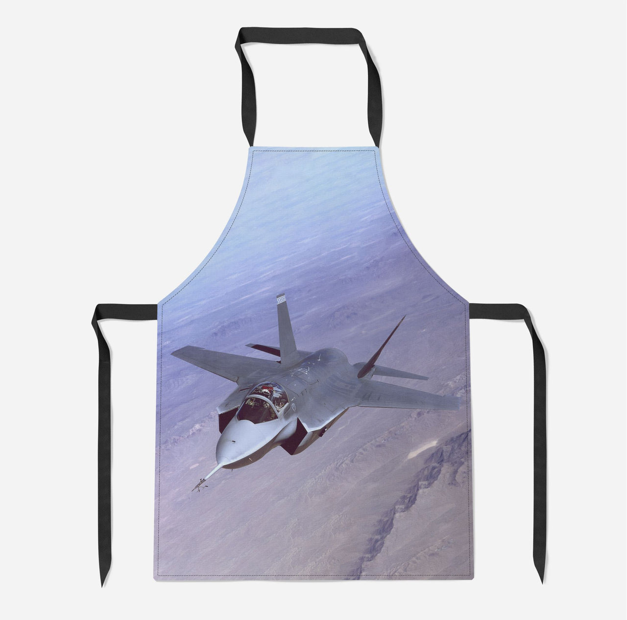 Fighting Falcon F35 Captured in the Air Designed Kitchen Aprons