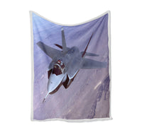 Thumbnail for Fighting Falcon F35 Captured in the Air Designed Bed Blankets & Covers