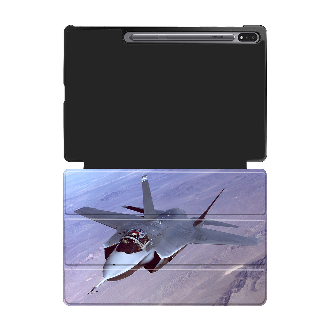 Fighting Falcon F35 Captured in the Air Designed Samsung Tablet Cases