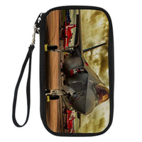 Thumbnail for Fighting Falcon F35 at Airbase Designed Travel Cases & Wallets