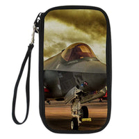 Thumbnail for Fighting Falcon F35 at Airbase Designed Travel Cases & Wallets
