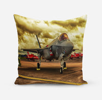 Thumbnail for Fighting Falcon F35 at Airbase Designed Pillows