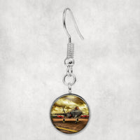 Thumbnail for Fighter Jet 35 at Airbase Designed Earrings