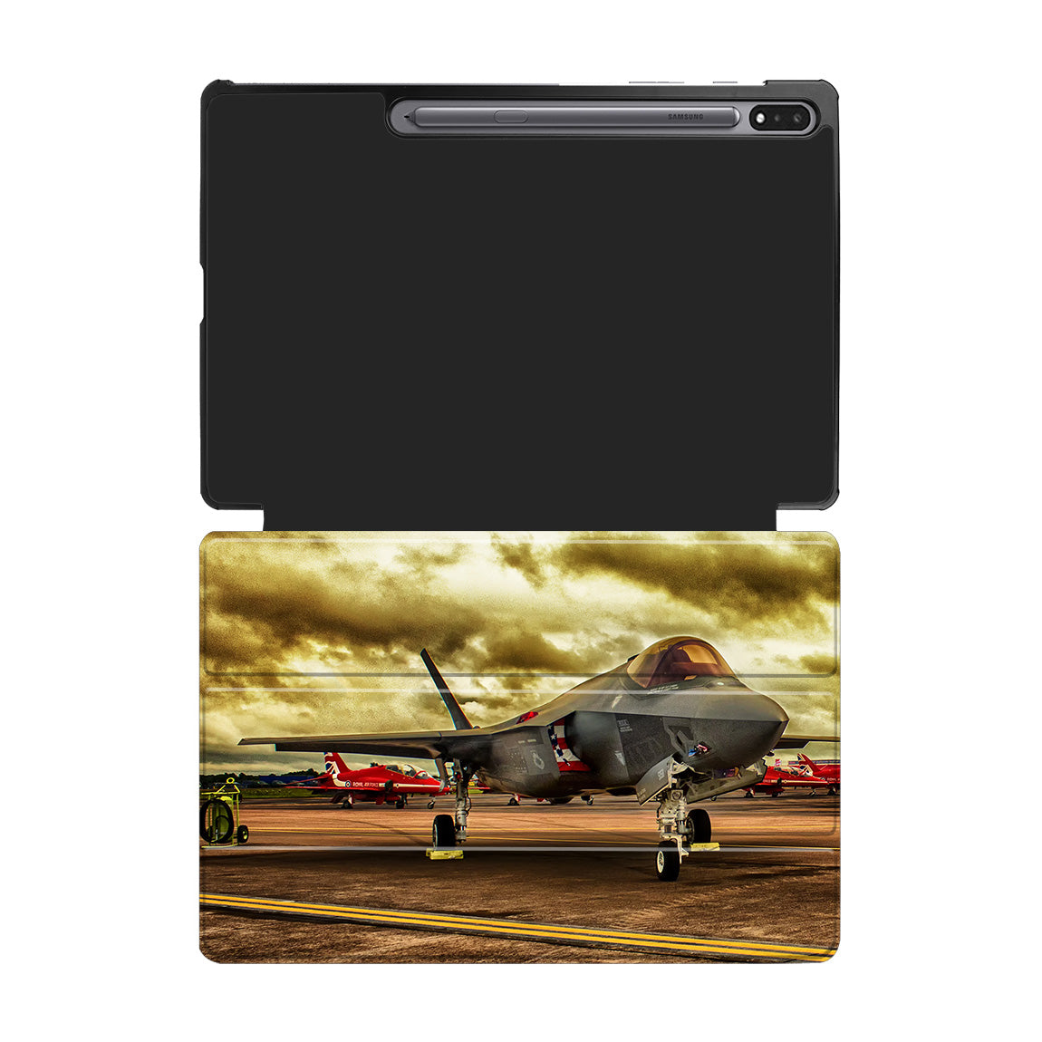 Fighting Falcon F35 at Airbase Designed Samsung Tablet Cases