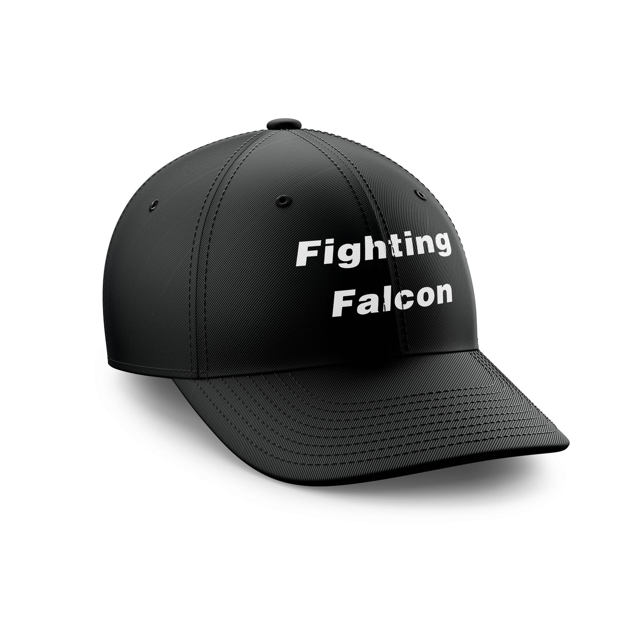 Fighting Falcon & Text Designed Embroidered Hats