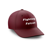Thumbnail for Fighting Falcon & Text Designed Embroidered Hats