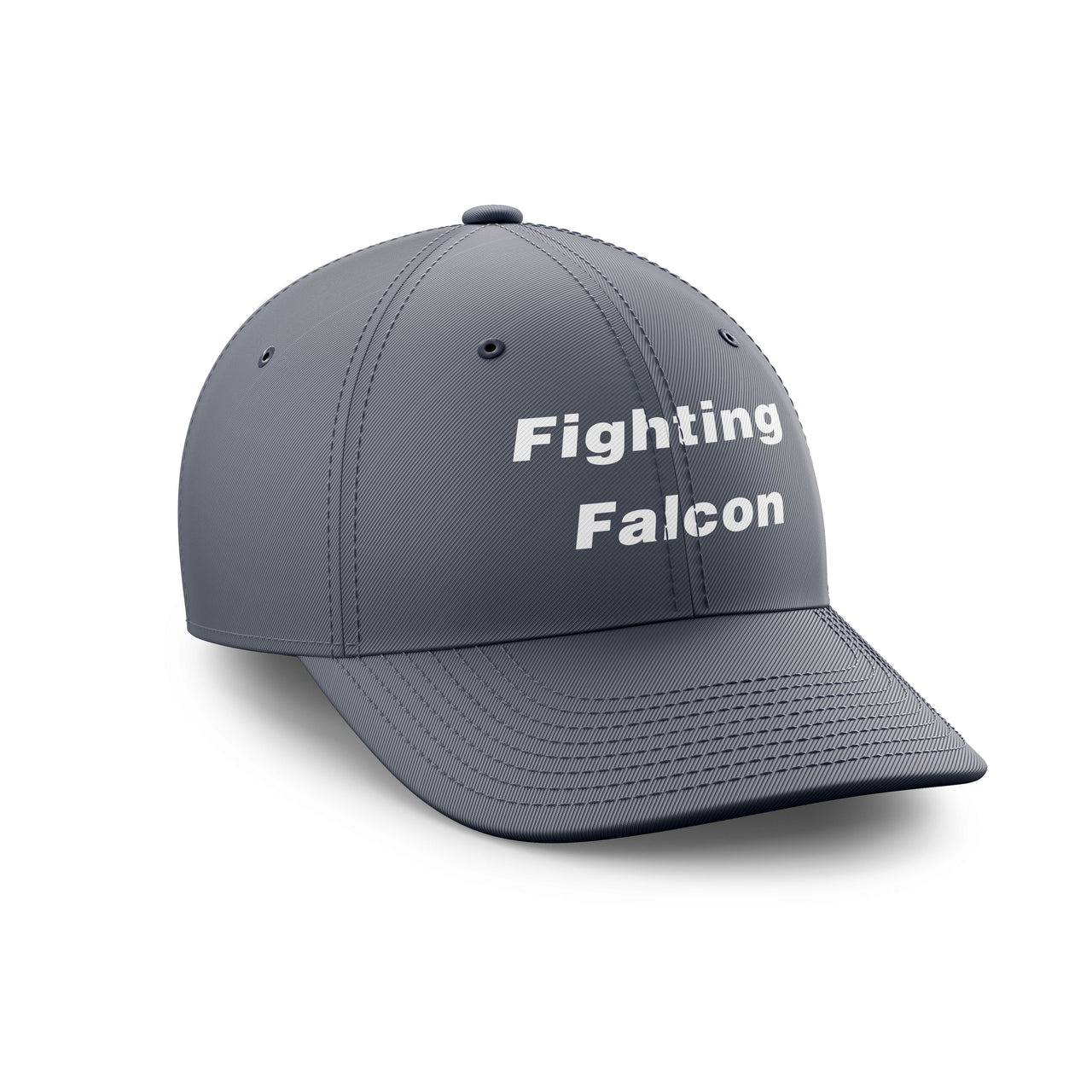 Fighting Falcon & Text Designed Embroidered Hats