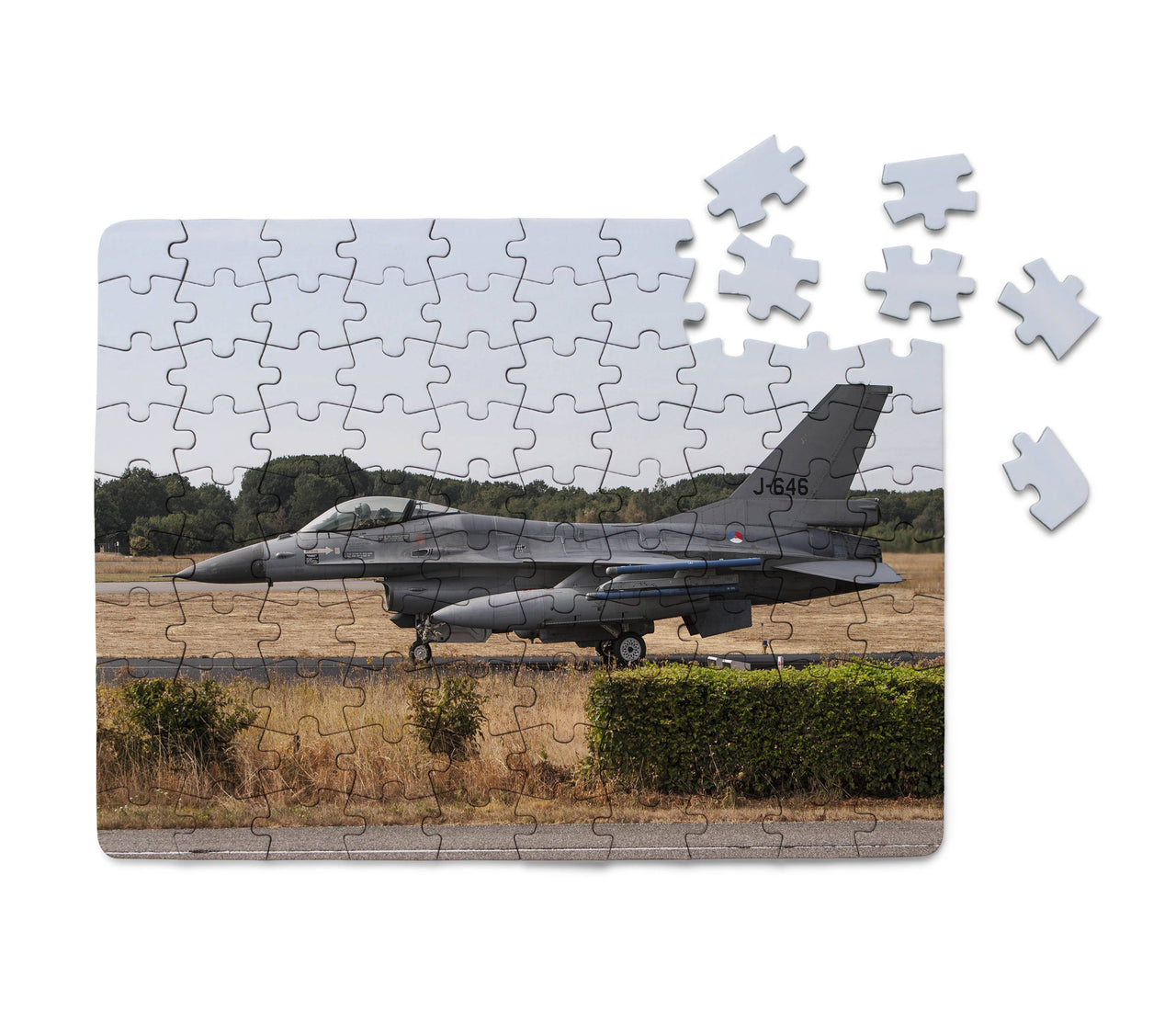 Fighting Falcon F16 From Side Printed Puzzles Aviation Shop 