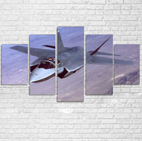 Thumbnail for Fighting Falcon F35 Captured in the Air Printed Multiple Canvas Poster Aviation Shop 