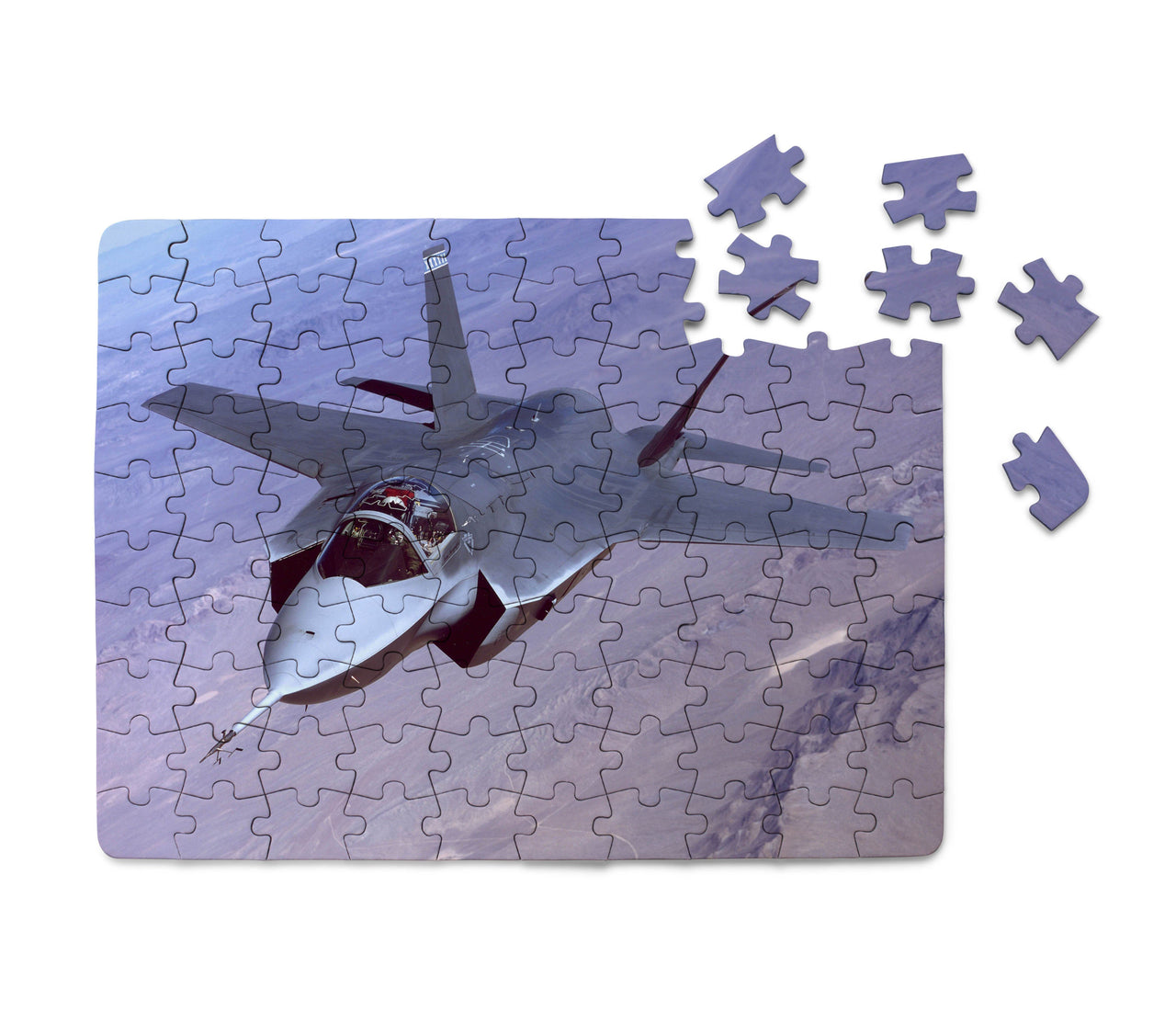 Fighting Falcon F35 Captured in the Air Printed Puzzles Aviation Shop 