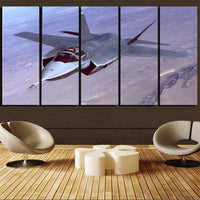Thumbnail for Fighting Falcon F35 Captured in the Air Printed Canvas Prints (5 Pieces) Aviation Shop 