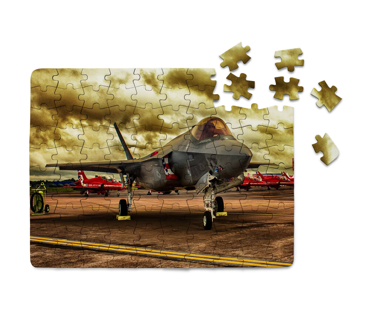 Fighting Falcon F35 at Airbase Printed Puzzles Aviation Shop 