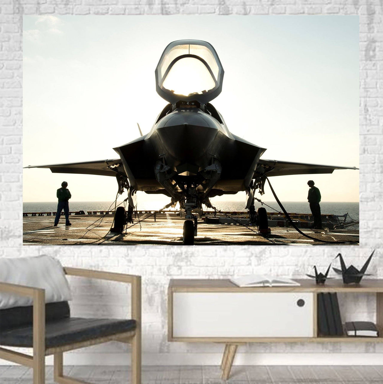Fighting Falcon F35 Printed Canvas Posters (1 Piece) Aviation Shop 