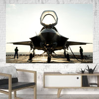 Thumbnail for Fighting Falcon F35 Printed Canvas Posters (1 Piece) Aviation Shop 