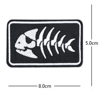 Thumbnail for Fishbone Embroidery aviation design patch in embroidered fabric.