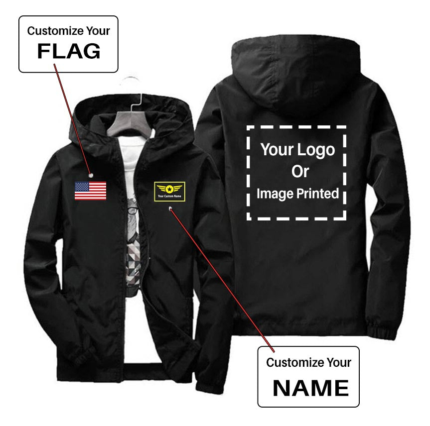 Custom Flag & Name & LOGO Designed Windbreaker Jackets