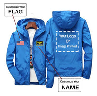 Thumbnail for Custom Flag & Name & LOGO Designed Windbreaker Jackets