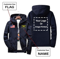 Thumbnail for Custom Flag & Name & LOGO Designed Windbreaker Jackets