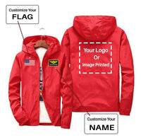 Thumbnail for Custom Flag & Name & LOGO Designed Windbreaker Jackets