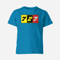Thumbnail for Flat Colourful 727 Designed Children T-Shirts